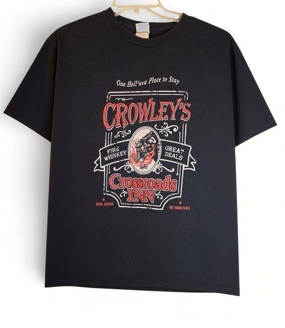 Port & Company Crowley's Crossroads Inn Supernatural T-Shirt Black Medium